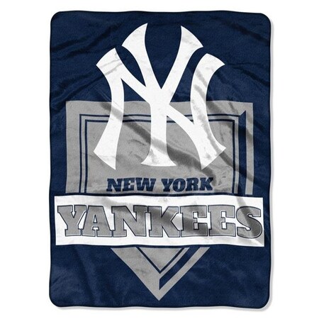 The North West Company The Northwest Co 1MLB-08030-0020-RET Yankees Home Plate Raschel Throw 1MLB080300020RET